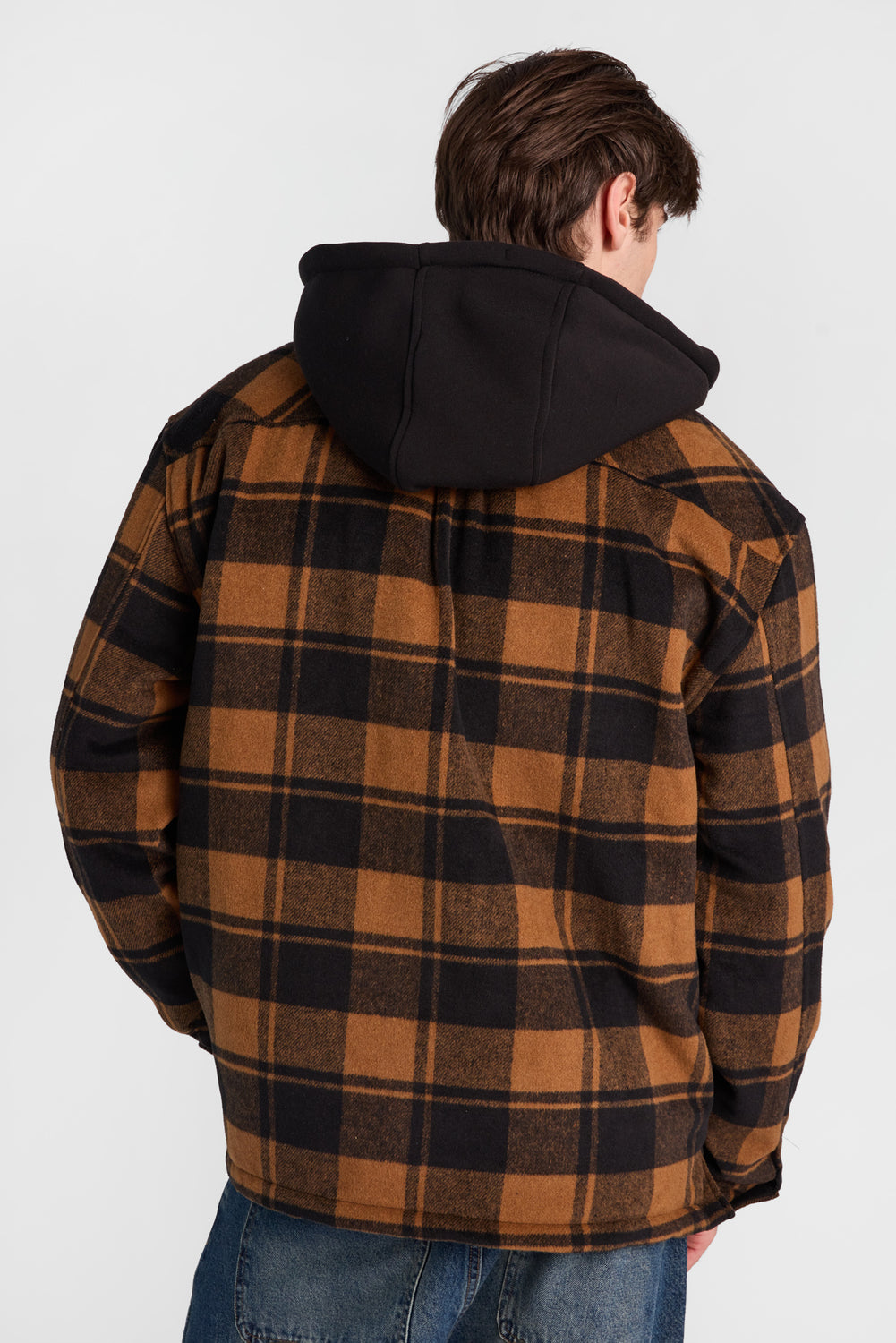 North Western Hooded Flannel Shacket North Western Hooded Flannel Shacket