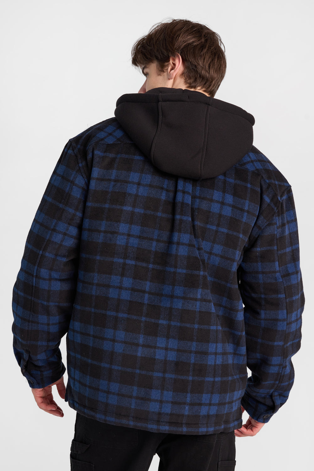 North Western Hooded Flannel Shacket North Western Hooded Flannel Shacket