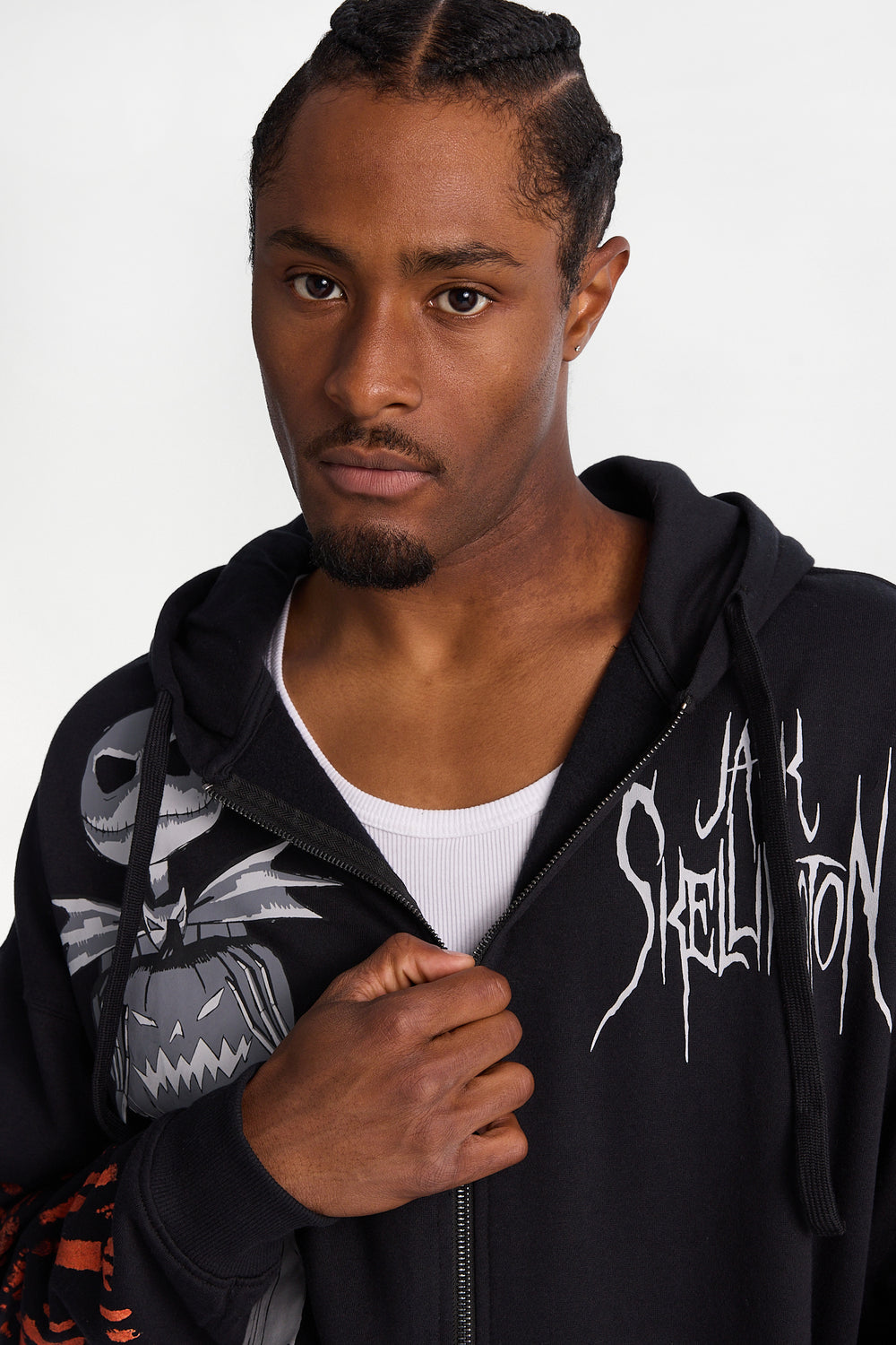 The Nightmare Before Christmas Jack Skellington Zip-Up Hoodie The Nightmare Before Christmas Jack Skellington Zip-Up Hoodie