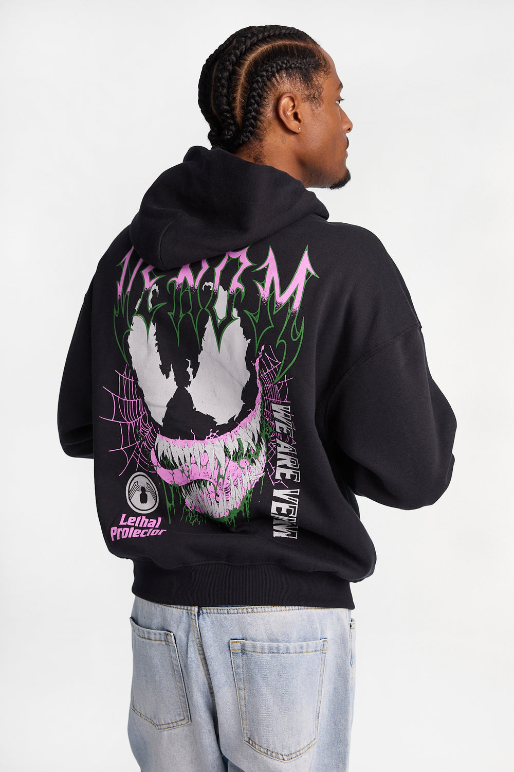 Venom Lethal Protector Graphic Boxy Hoodie Venom Lethal Protector Graphic Boxy Hoodie