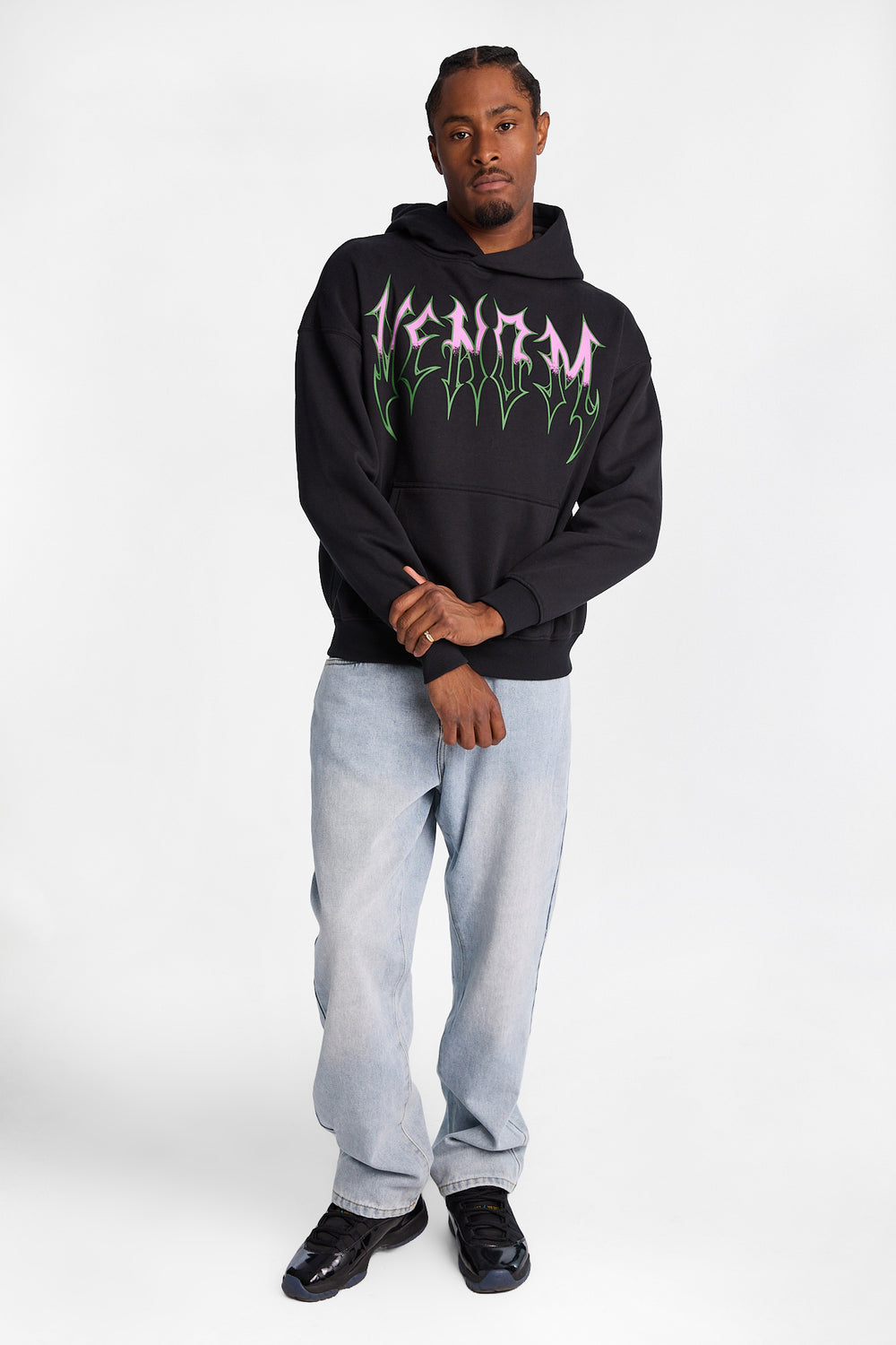 Venom Lethal Protector Graphic Boxy Hoodie Venom Lethal Protector Graphic Boxy Hoodie
