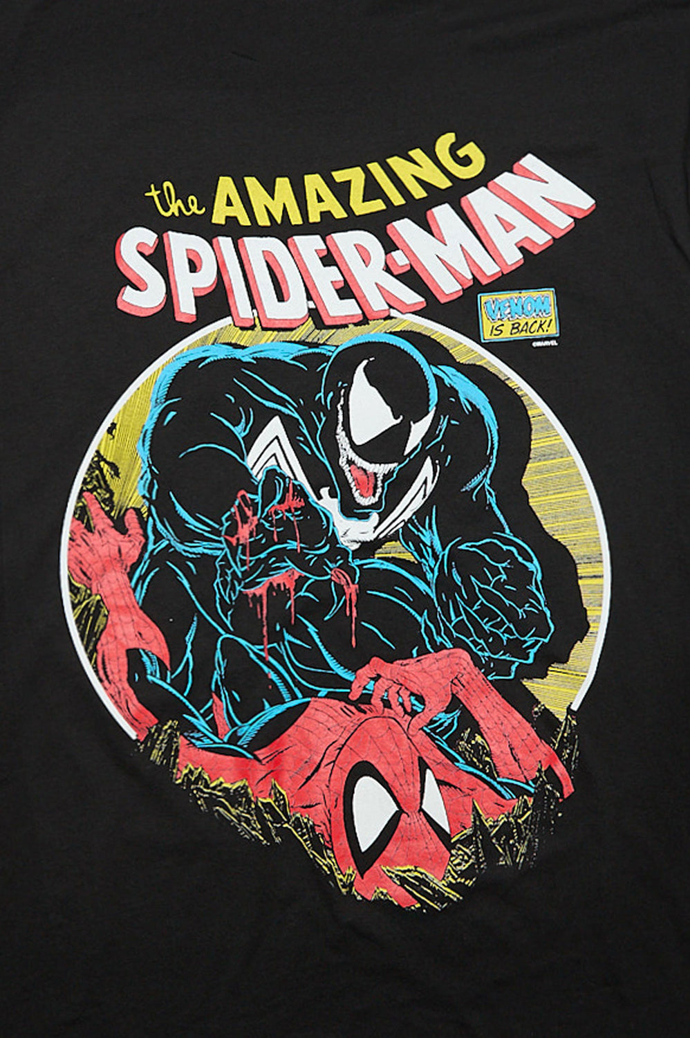 T-shirt surdimensionné imprimé The Amazing Spider-Man Venom Is Back T-shirt surdimensionné imprimé The Amazing Spider-Man Venom Is Back