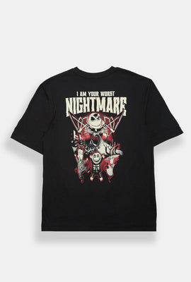 T-shirt surdimensionné imprimé The Nightmare Before Christmas