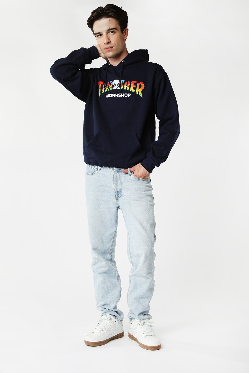 Haut à Capuchon Spectrum Thrasher x Alien Workshop Marine