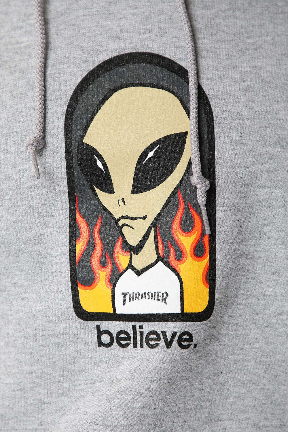 Haut à Capuchon Believe Thrasher x Alien Workshop Gris