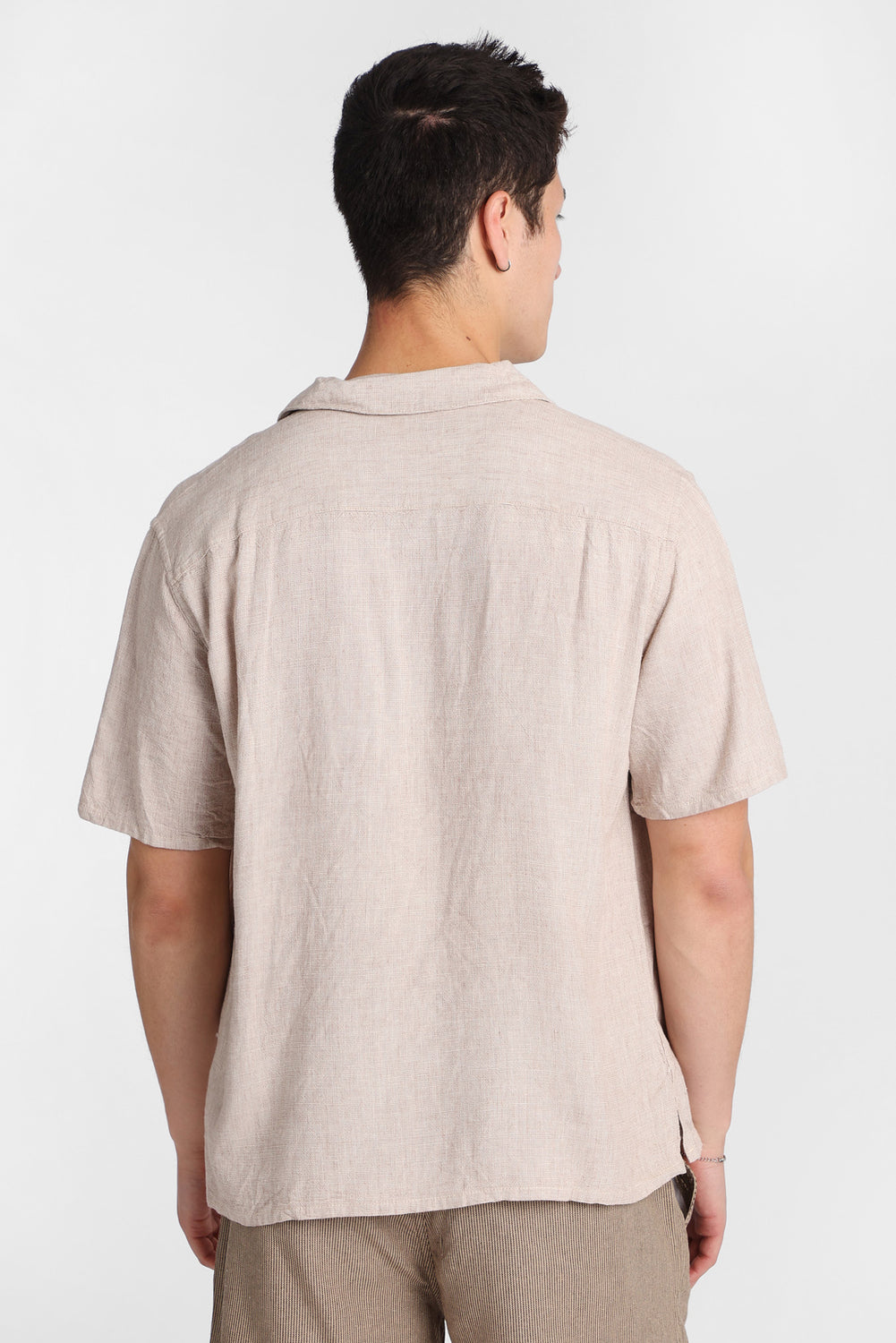 Chemise boutonnée en mélange de lin Chemise boutonnée en mélange de lin