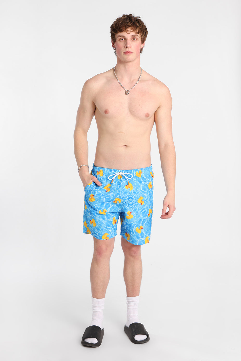 Short de bain canards en caoutchouc 7 po Short de bain canards en caoutchouc 7 po