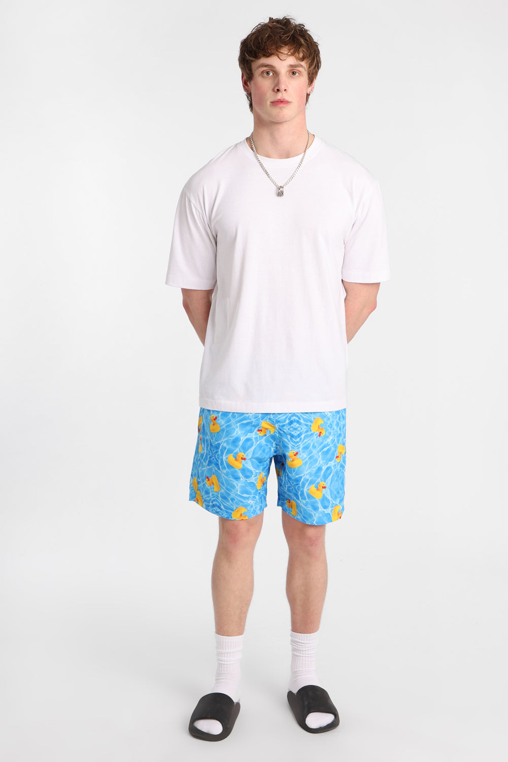 Short de bain canards en caoutchouc 7 po Short de bain canards en caoutchouc 7 po
