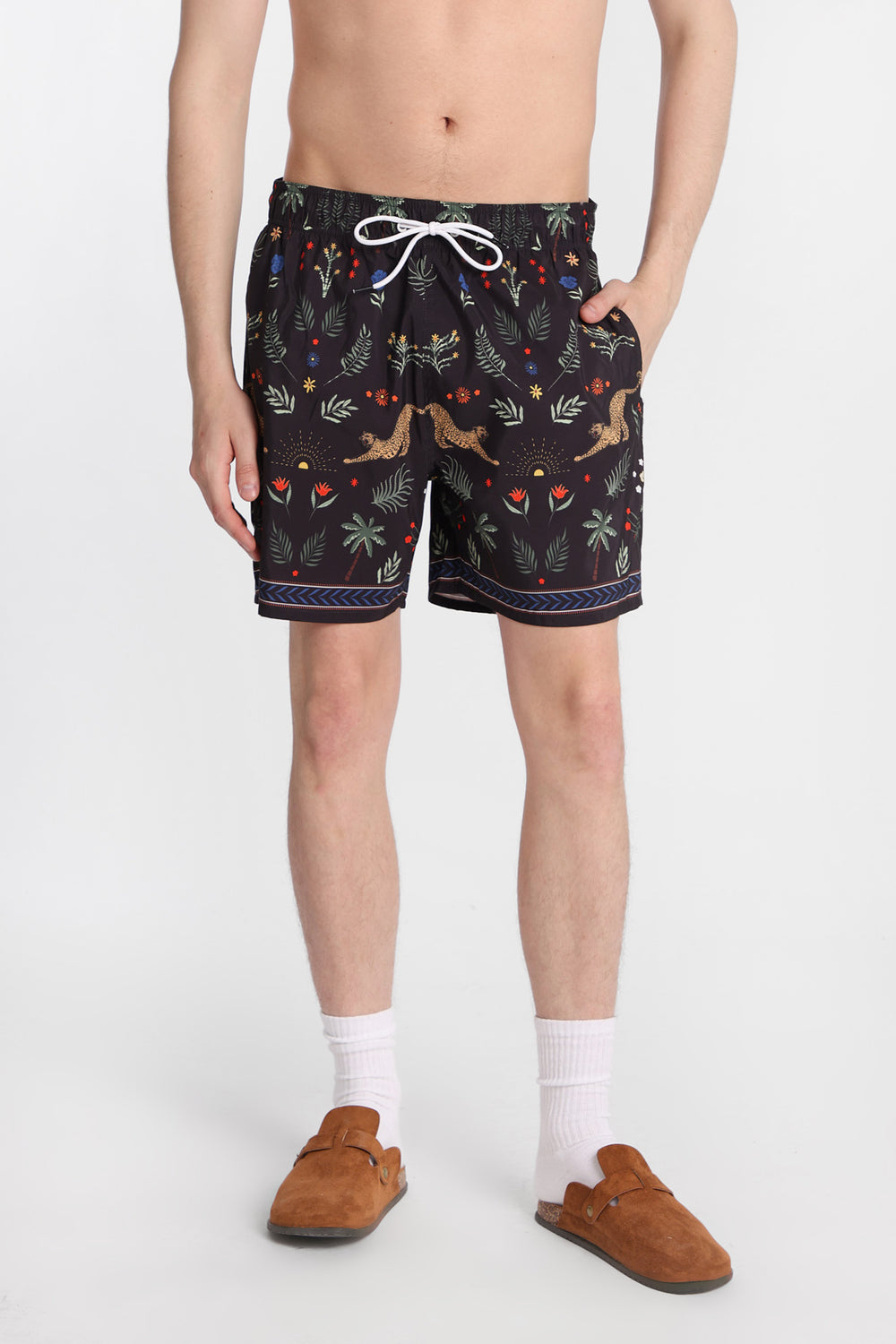 Short de bain à imprimé jungle 5,5 po Short de bain à imprimé jungle 5,5 po