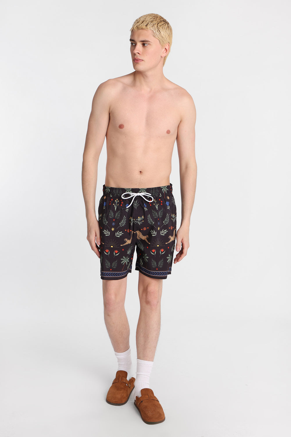 Short de bain à imprimé jungle 5,5 po Short de bain à imprimé jungle 5,5 po