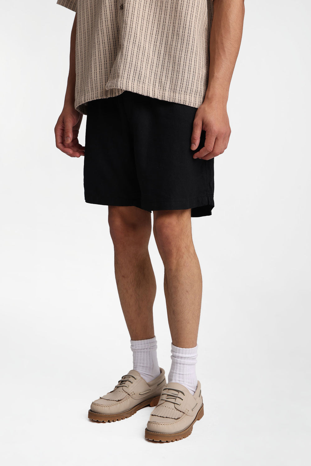Linen-Blend Mélange Shorts Linen-Blend Mélange Shorts
