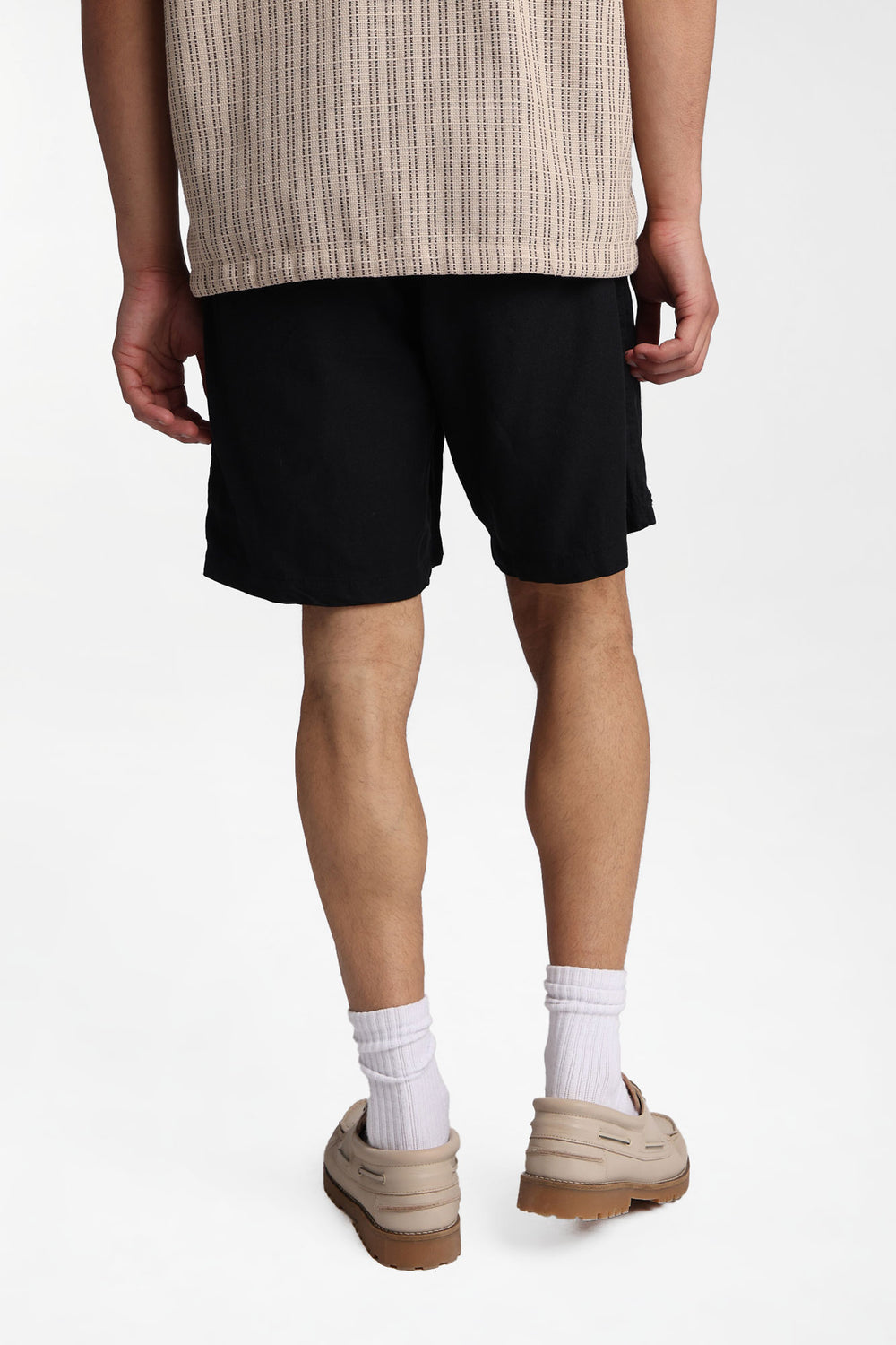 Short texturé en mélange de lin Short texturé en mélange de lin