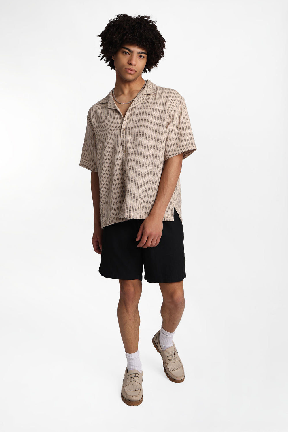 Linen-Blend Mélange Shorts Linen-Blend Mélange Shorts