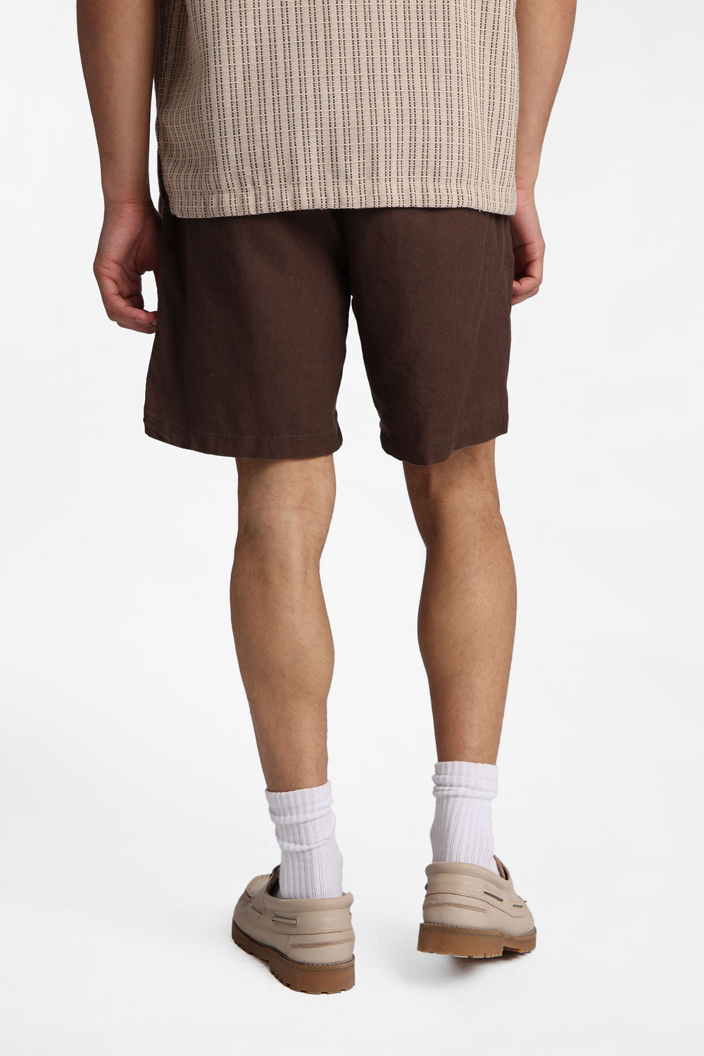 Linen-Blend Mélange Shorts Linen-Blend Mélange Shorts