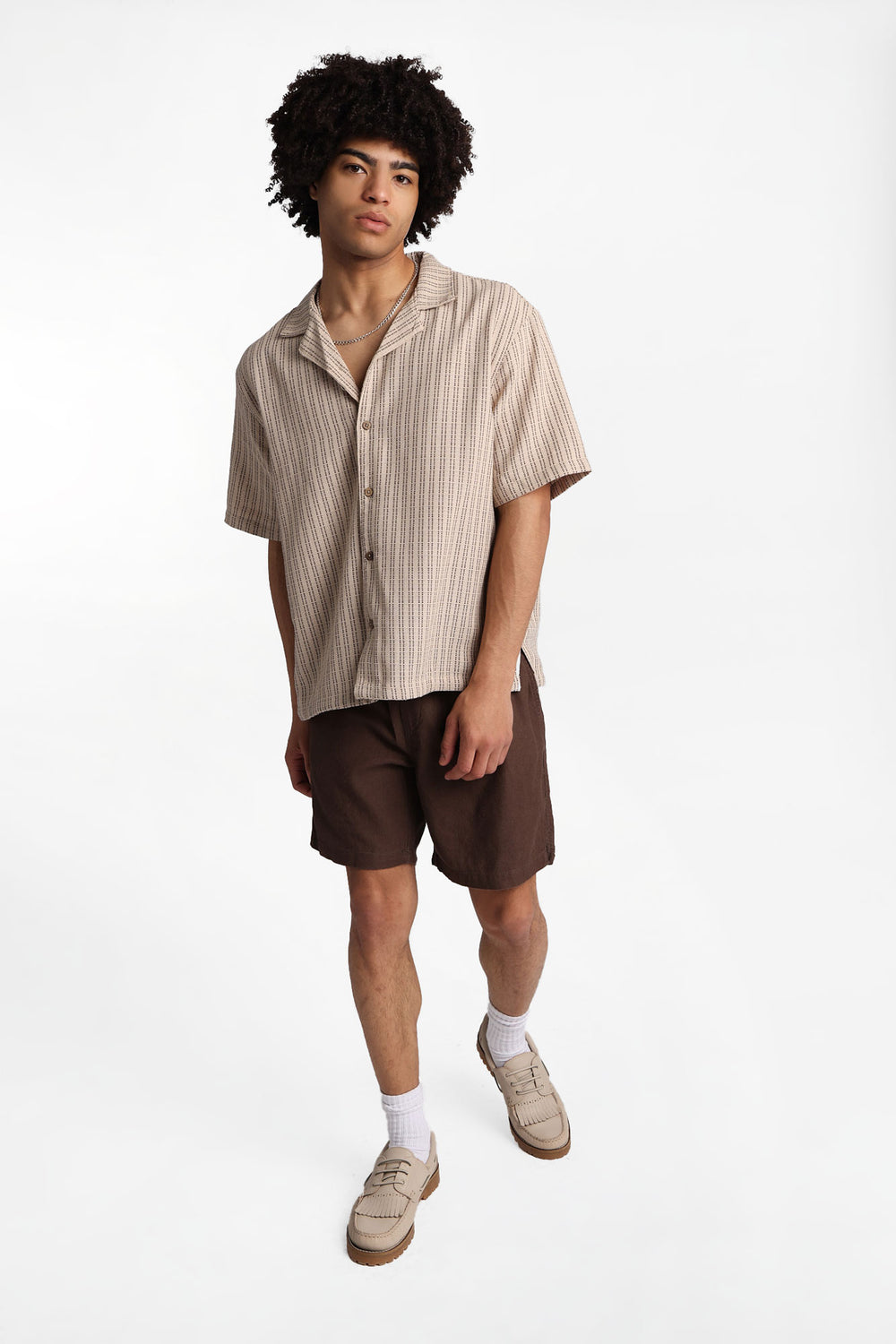 Linen-Blend Mélange Shorts Linen-Blend Mélange Shorts