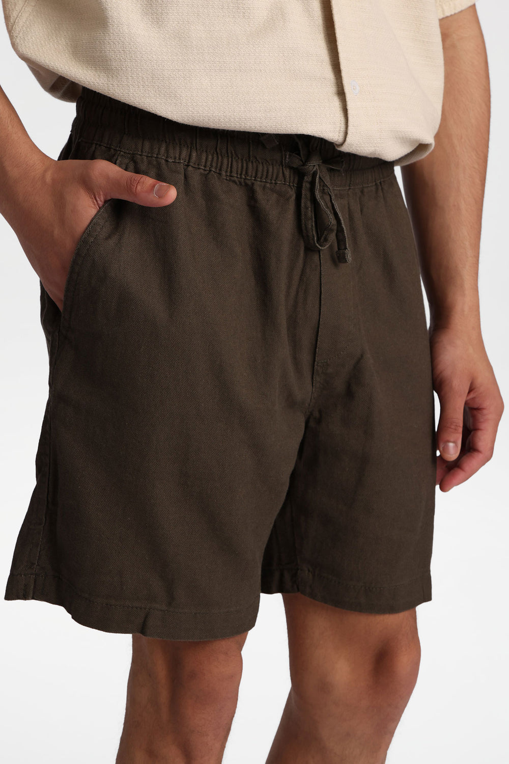 Linen-Blend Mélange Shorts Linen-Blend Mélange Shorts