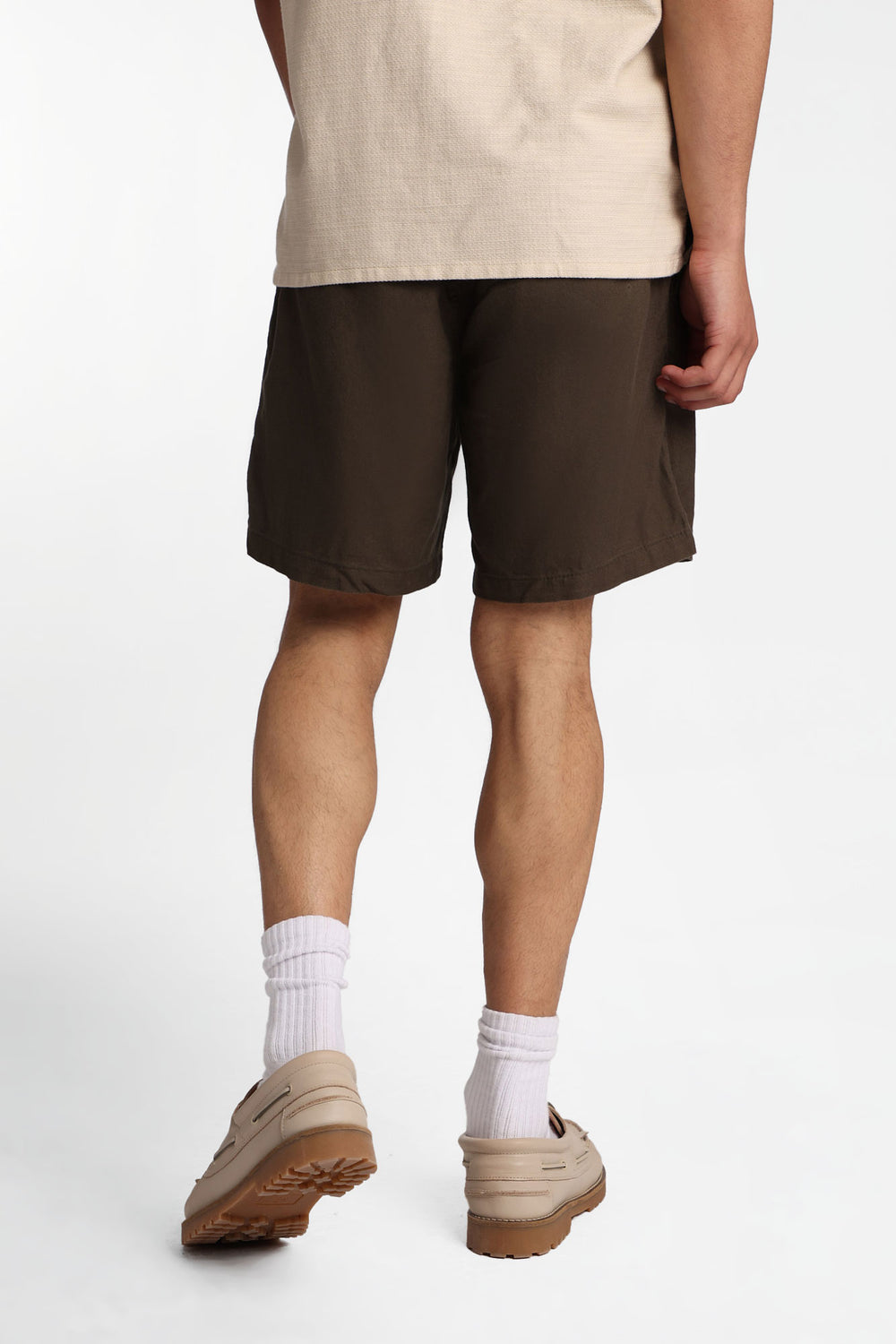 Short texturé en mélange de lin Short texturé en mélange de lin