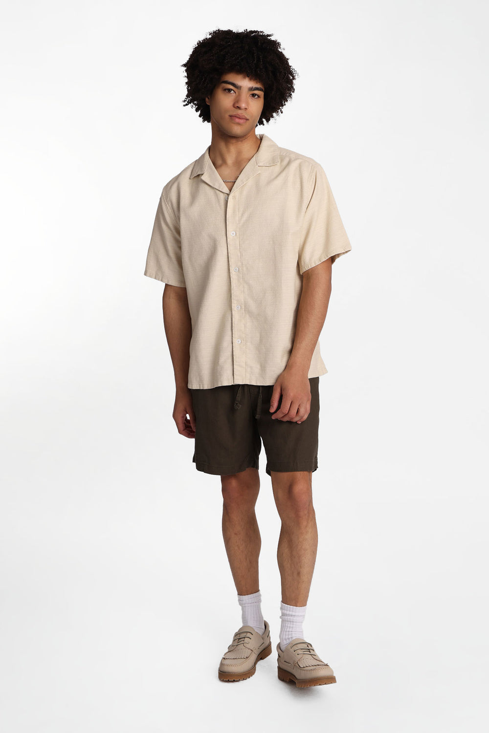Linen-Blend Mélange Shorts Linen-Blend Mélange Shorts