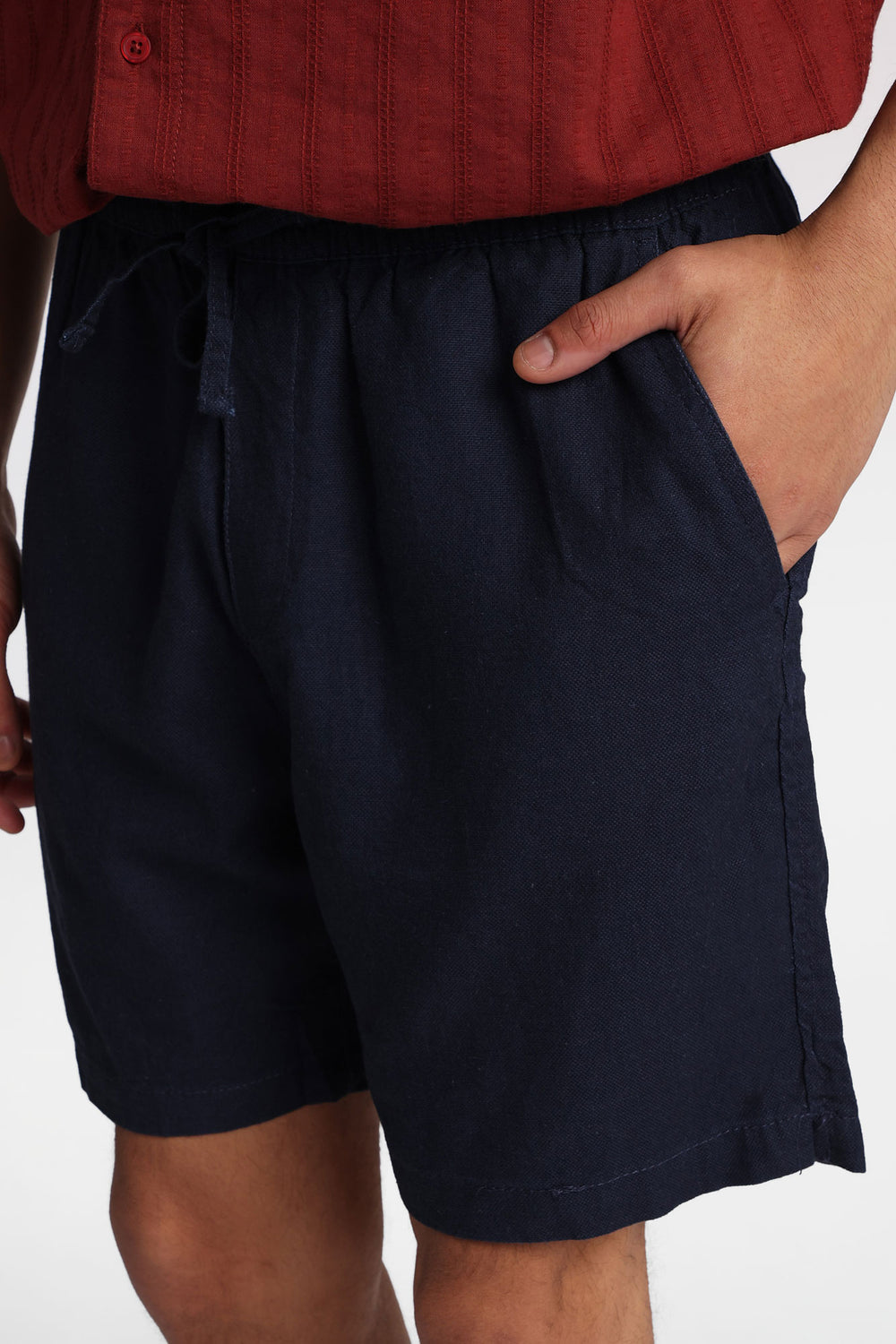 Short texturé en mélange de lin Short texturé en mélange de lin