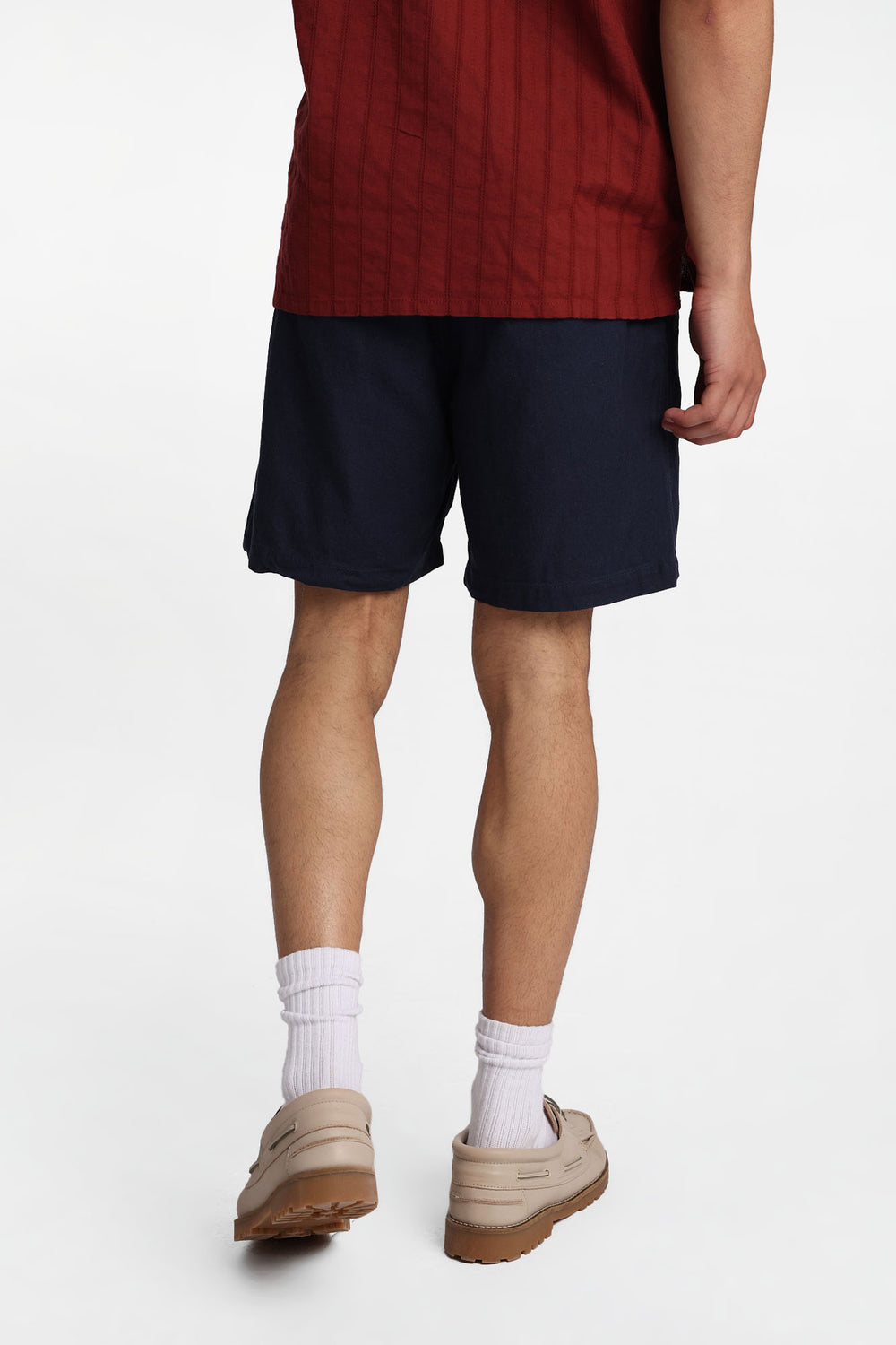 Short texturé en mélange de lin Short texturé en mélange de lin