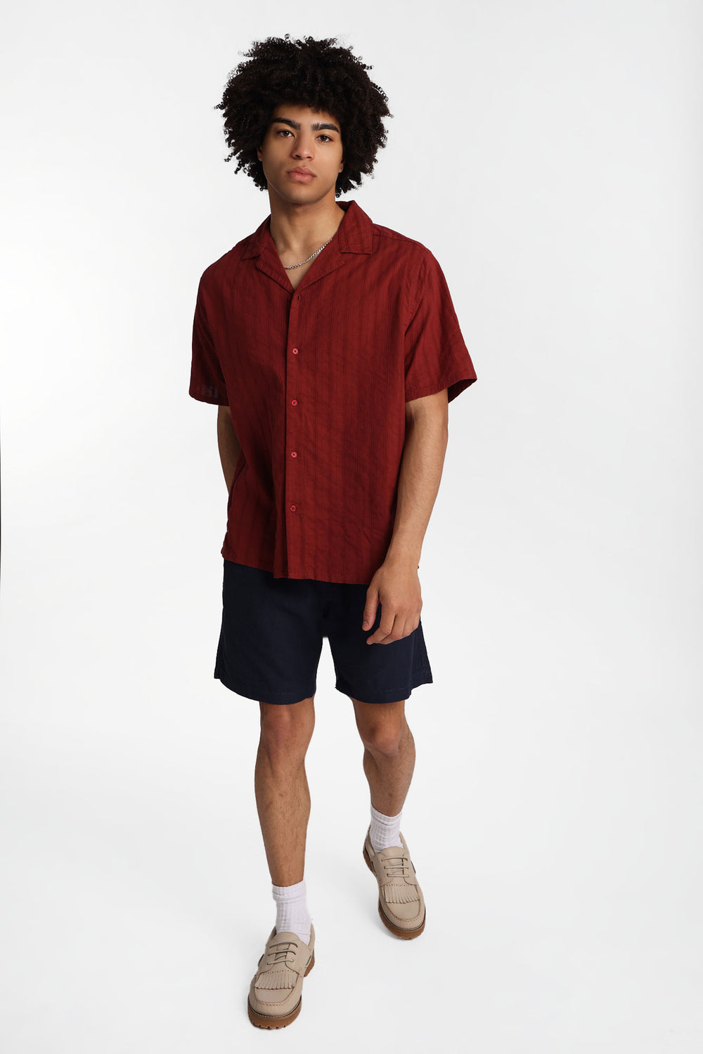 Linen-Blend Mélange Shorts Linen-Blend Mélange Shorts