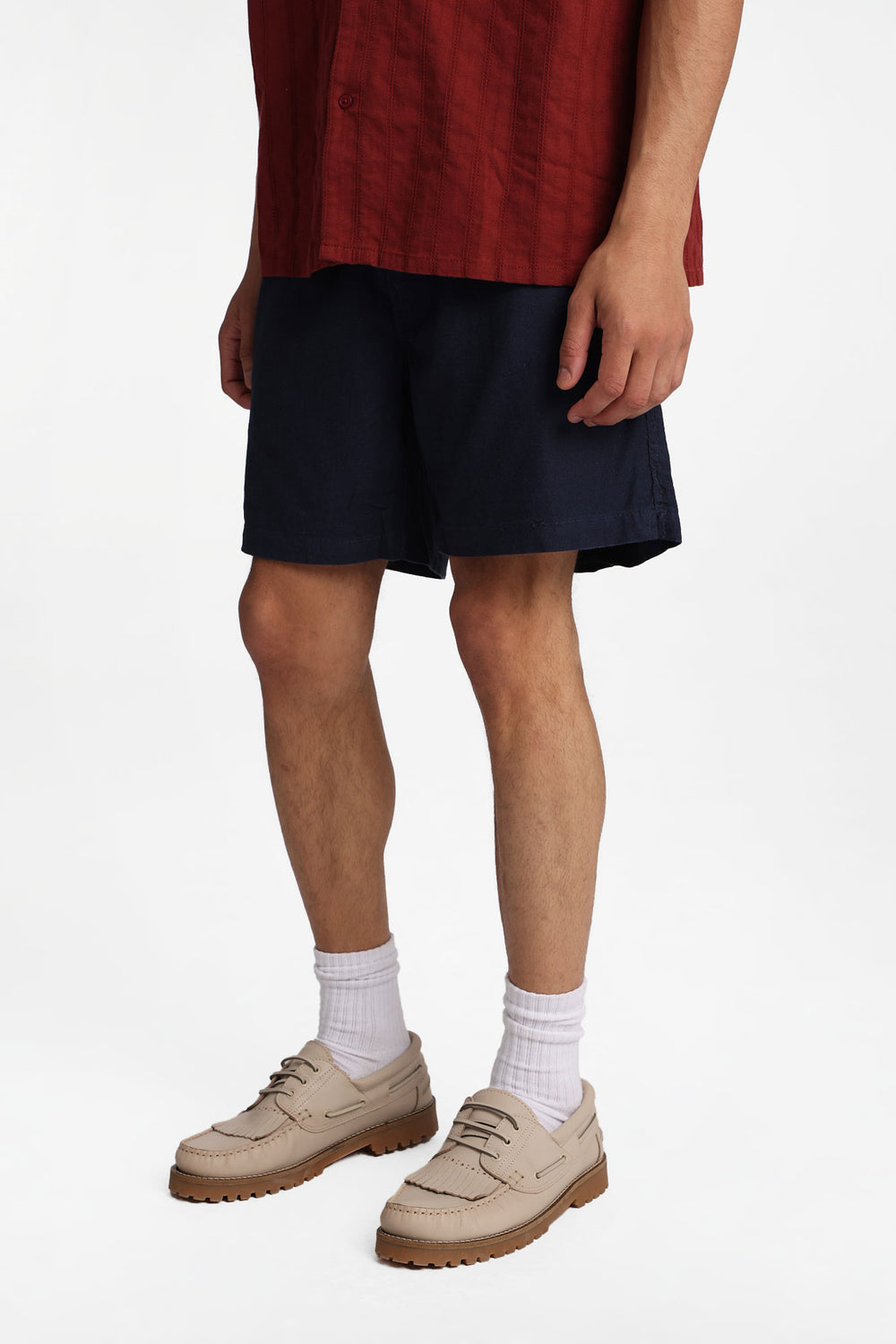 Short texturé en mélange de lin Short texturé en mélange de lin
