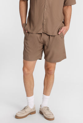 Short en mélange de lin 7 po