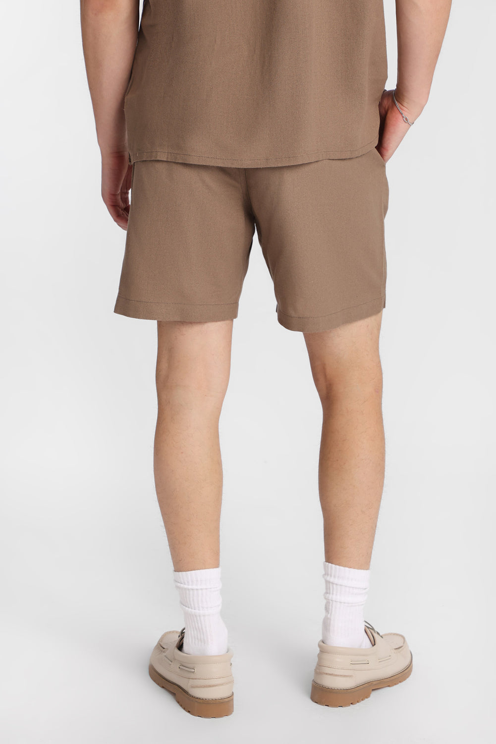 Short en mélange de lin 7 po Short en mélange de lin 7 po
