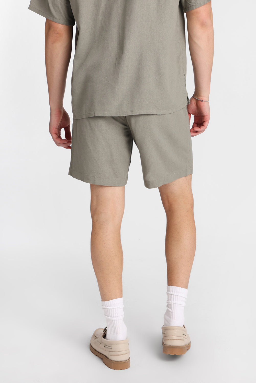 Short en mélange de lin 7 po Short en mélange de lin 7 po