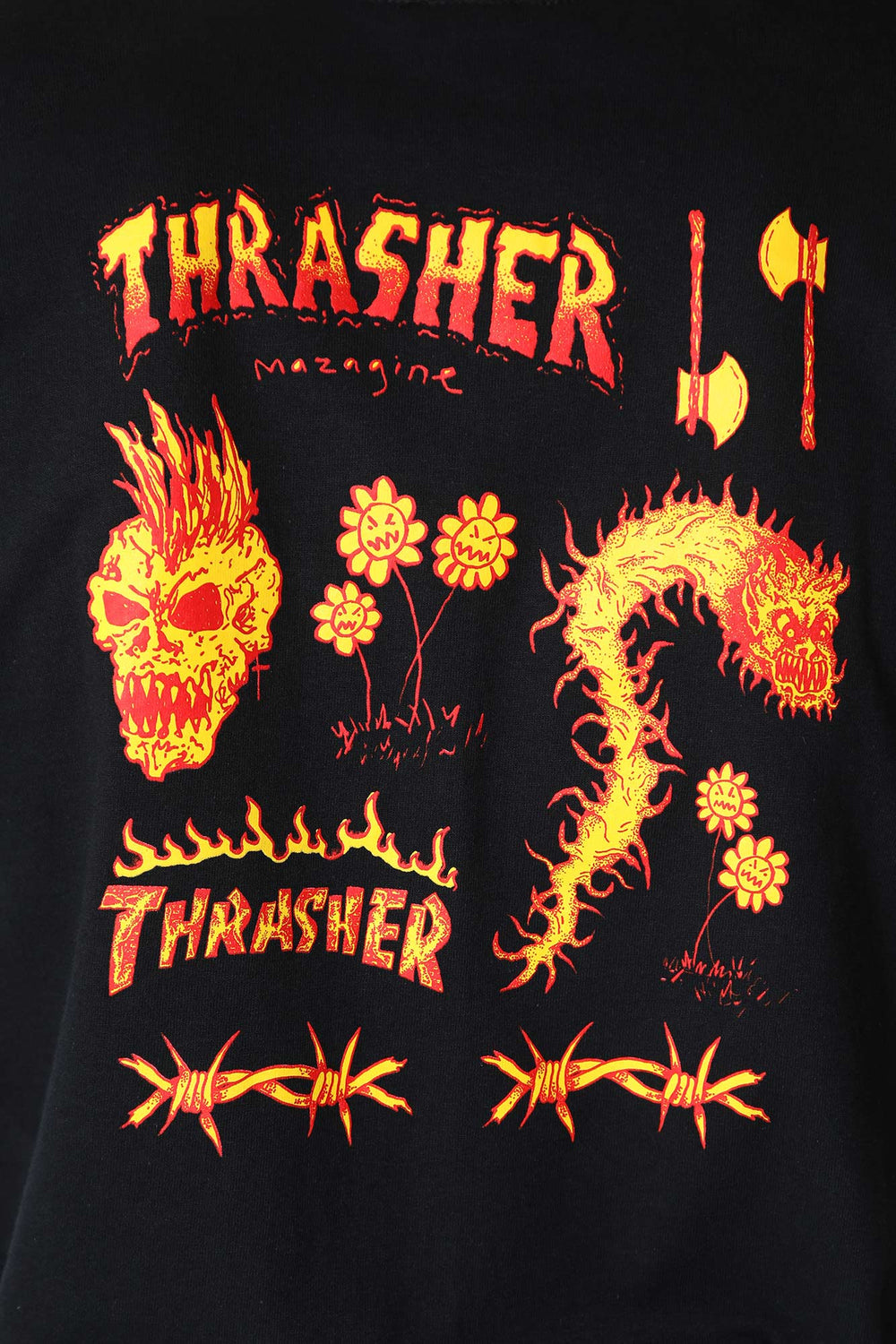 T-Shirt Sketch Thrasher Noir