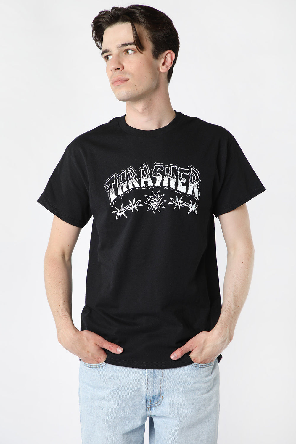 Thrasher Barbed Wire T-Shirt Black