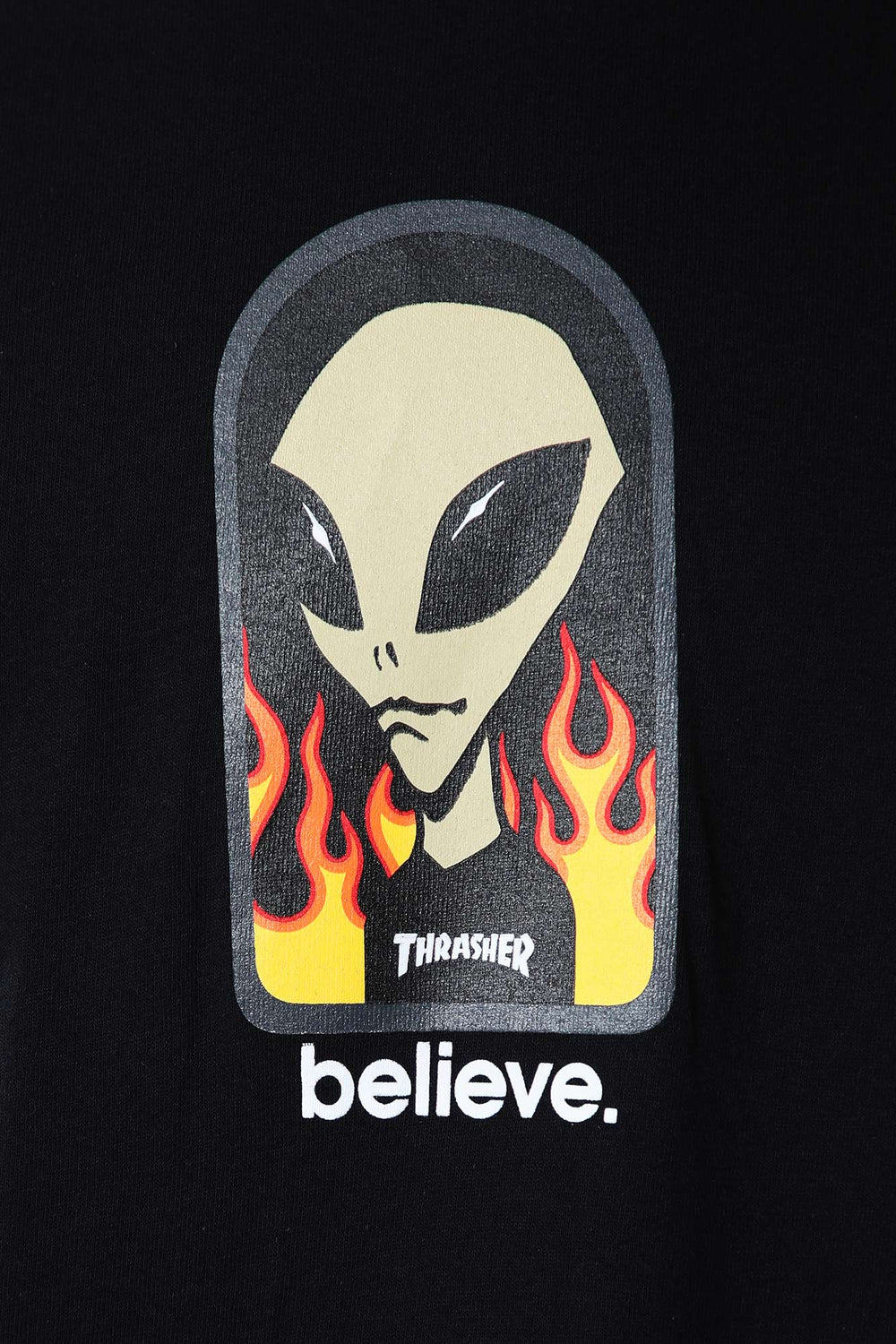 Thrasher x Alien Workshop Believe T-Shirt Black