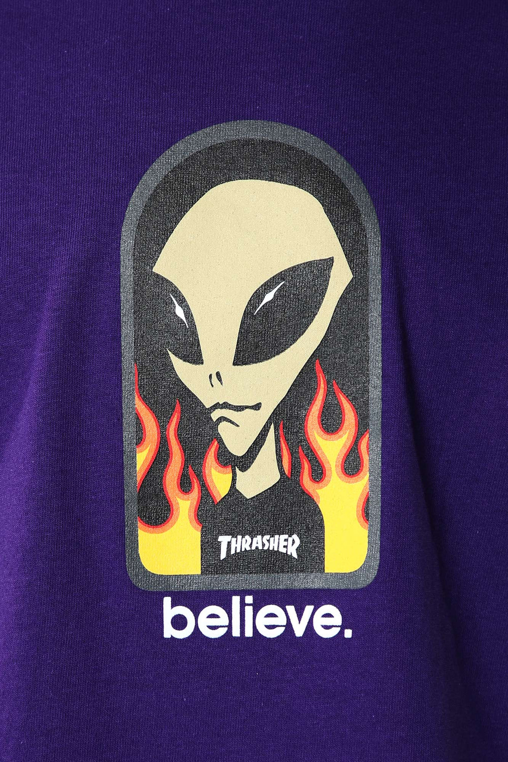 Thrasher x Alien Workshop Believe T-Shirt Purple
