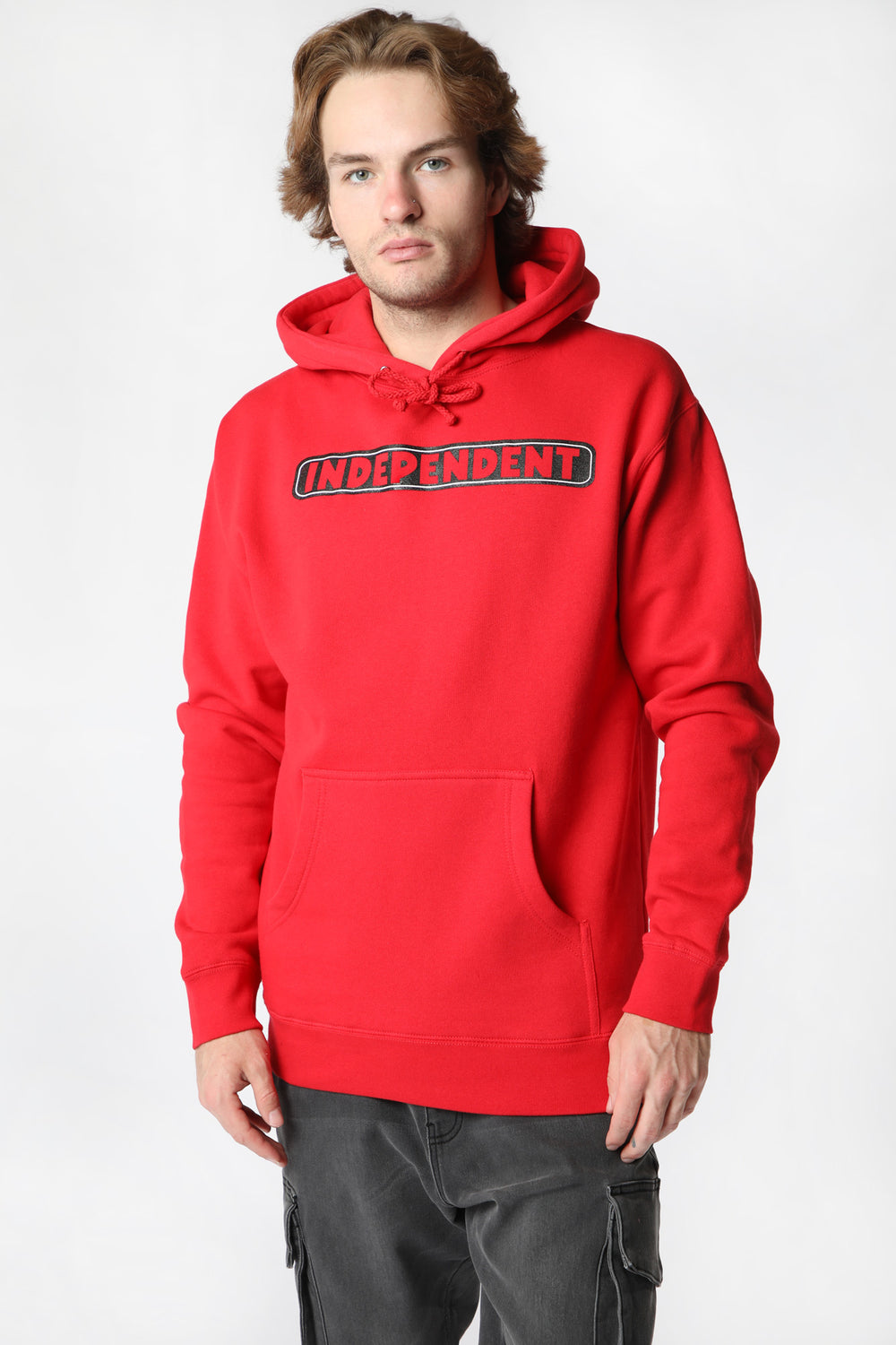 Independent Bar Logo Hoodie Red