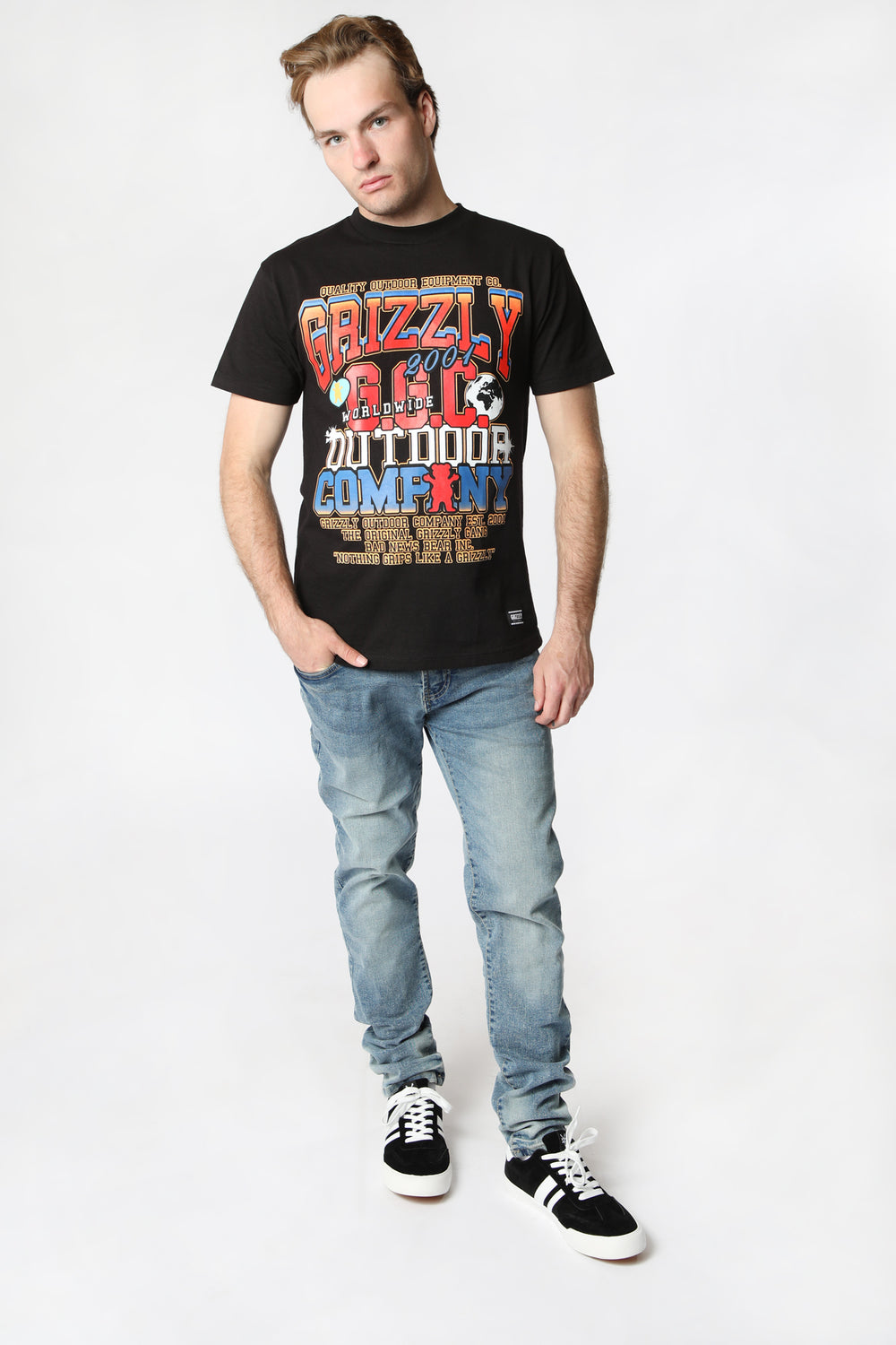 Grizzly Back to Back T-Shirt Black