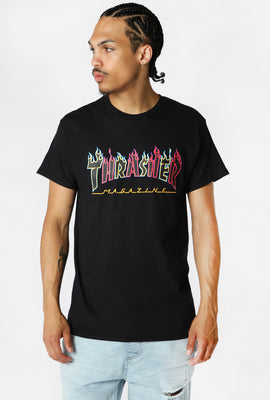 T-Shirt Avec Logo Flammes Multicolore Thrasher