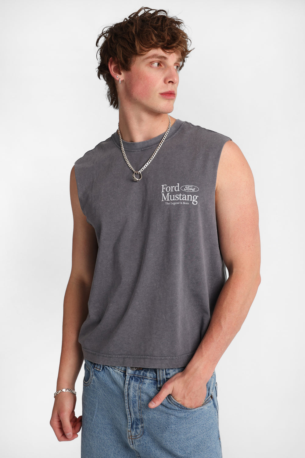 Ford Mustang Graphic Oversized Tank Top Ford Mustang Graphic Oversized Tank Top