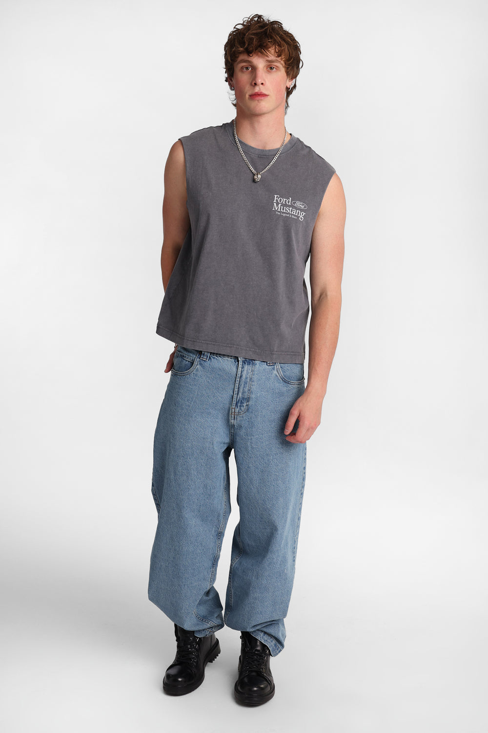 Ford Mustang Graphic Oversized Tank Top Ford Mustang Graphic Oversized Tank Top