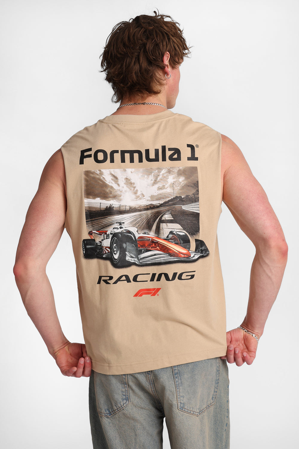 Débardeur surdimensionné imprimé F1 Racing Débardeur surdimensionné imprimé F1 Racing