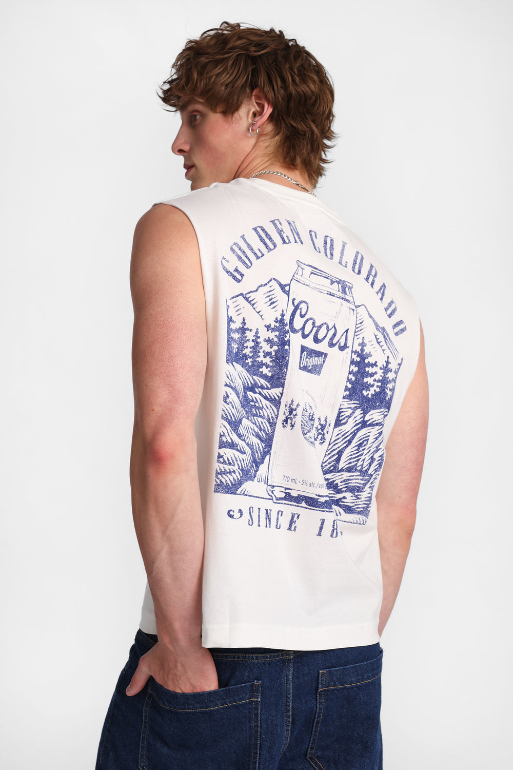 Coors Golden Colorado Graphic Oversized Tank Top Coors Golden Colorado Graphic Oversized Tank Top