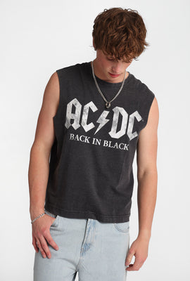 AC/DC Back In Black Graphic Oversized Tank Top