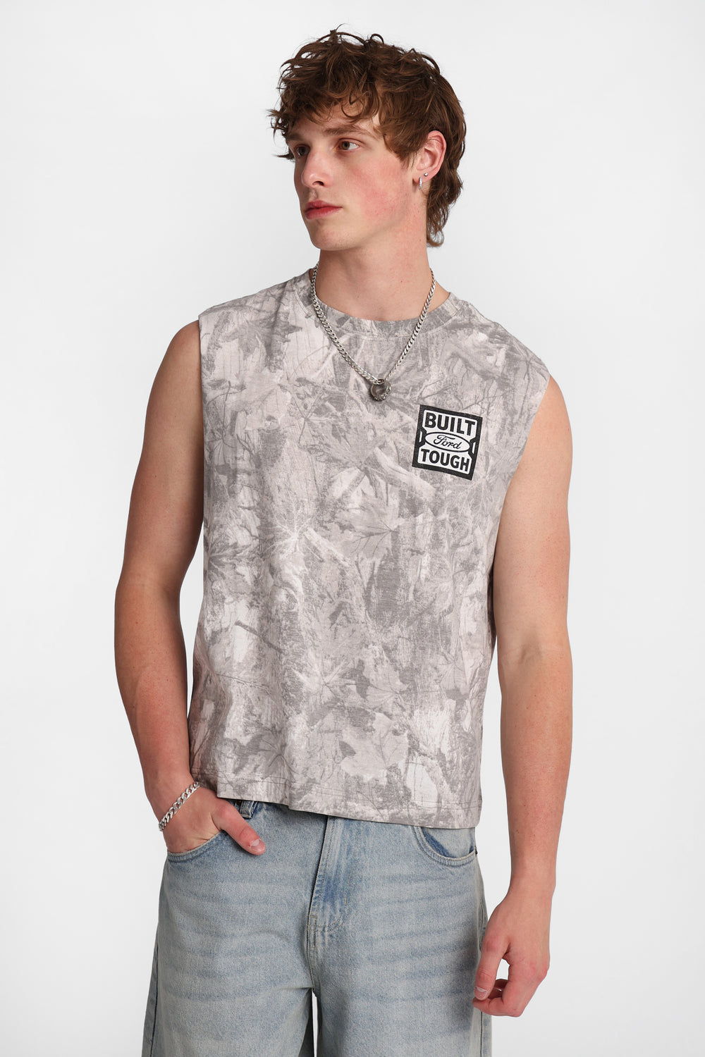 Ford Built Tough Graphic Oversized Tank Top Ford Built Tough Graphic Oversized Tank Top