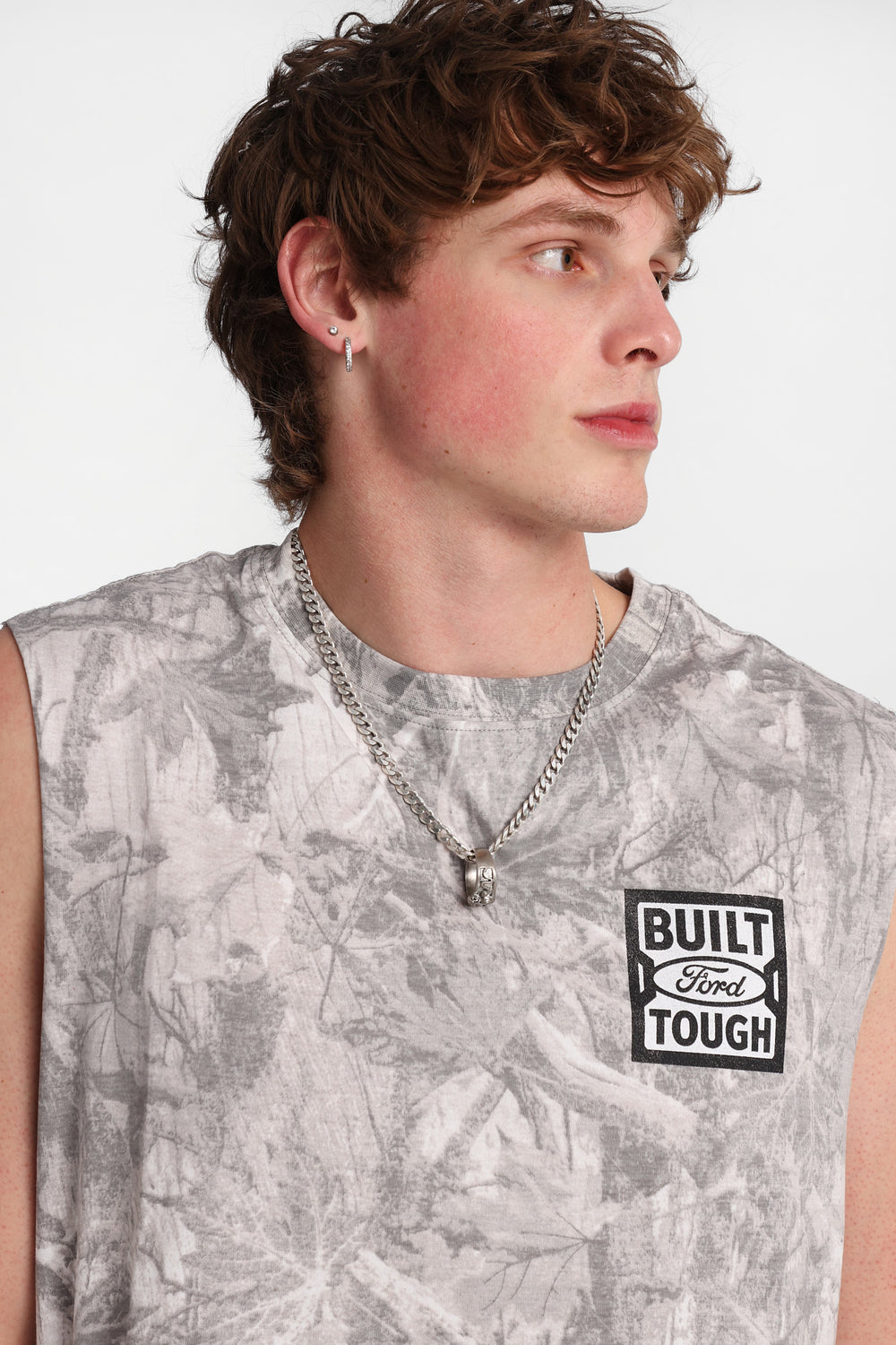 Ford Built Tough Graphic Oversized Tank Top Ford Built Tough Graphic Oversized Tank Top