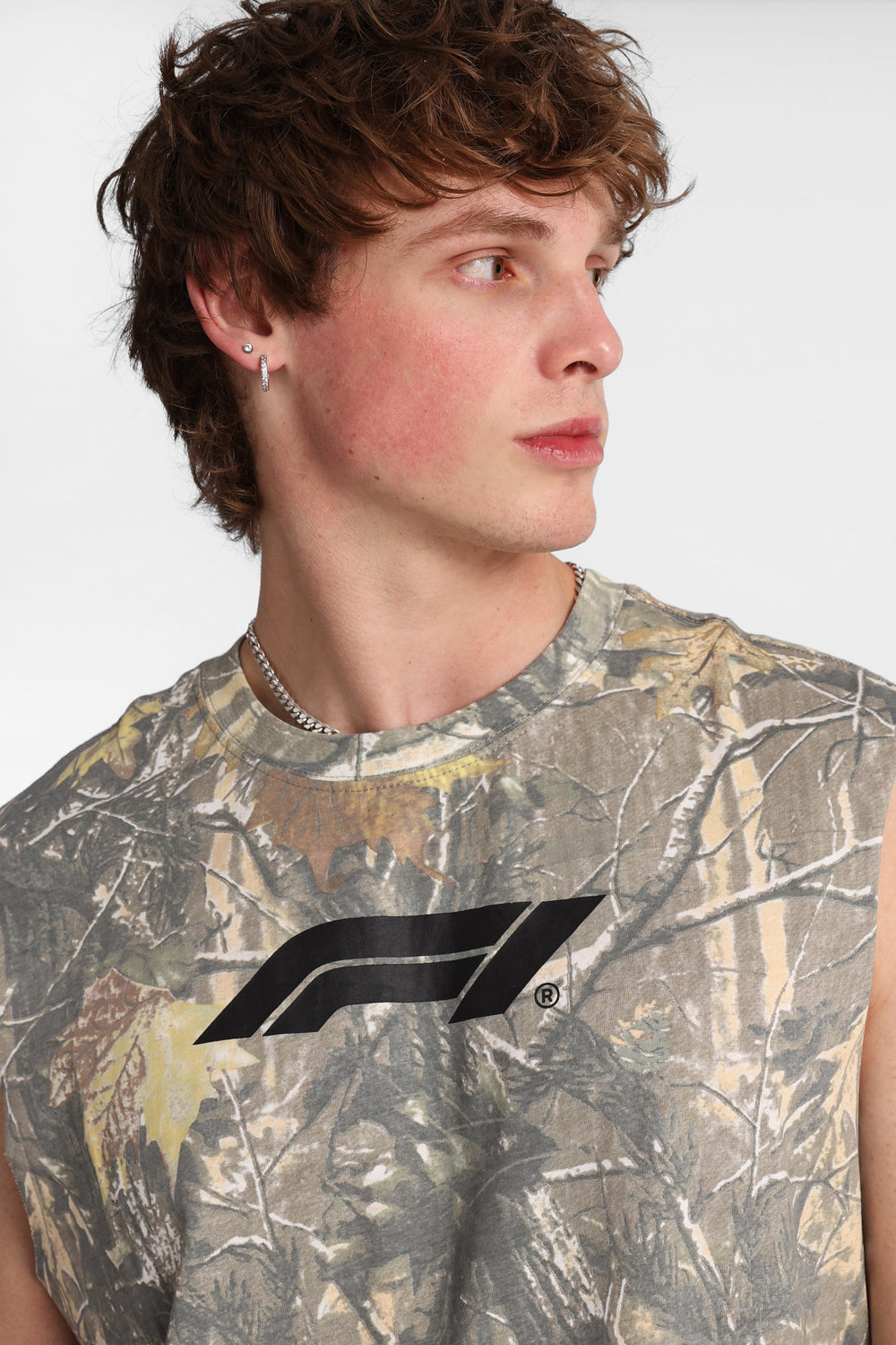F1 Logo Graphic Oversized Tank Top F1 Logo Graphic Oversized Tank Top
