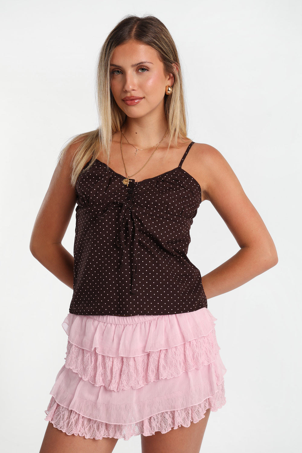 AERO Polka Dot Babydoll Camisole AERO Polka Dot Babydoll Camisole