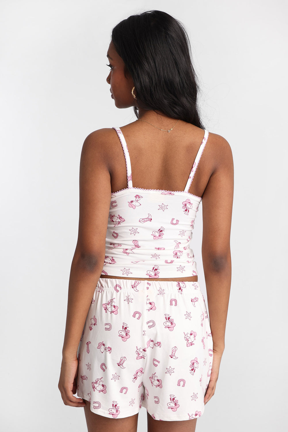 Ensemble camisole et short pyjama imprimé Peanuts Snoopy Western Ensemble camisole et short pyjama imprimé Peanuts Snoopy Western