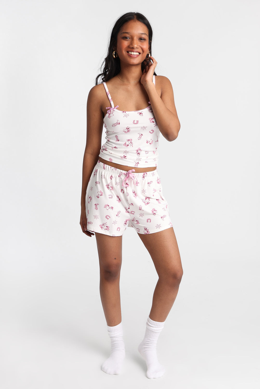 Ensemble camisole et short pyjama imprimé Peanuts Snoopy Western Ensemble camisole et short pyjama imprimé Peanuts Snoopy Western