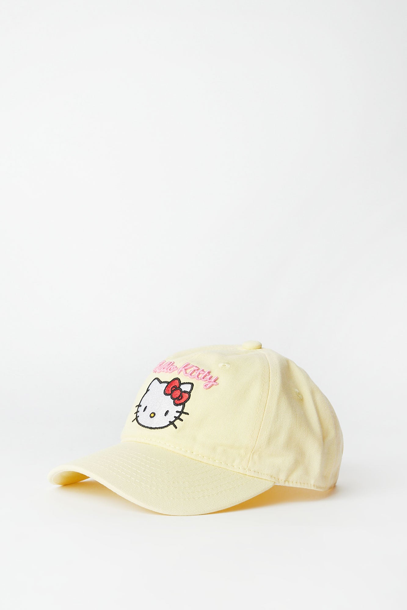 Hello Kitty Embroidered Baseball Cap - Yellow / O/S