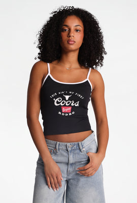 Coors Rodeo Rhinestones Applique Graphic Camisole