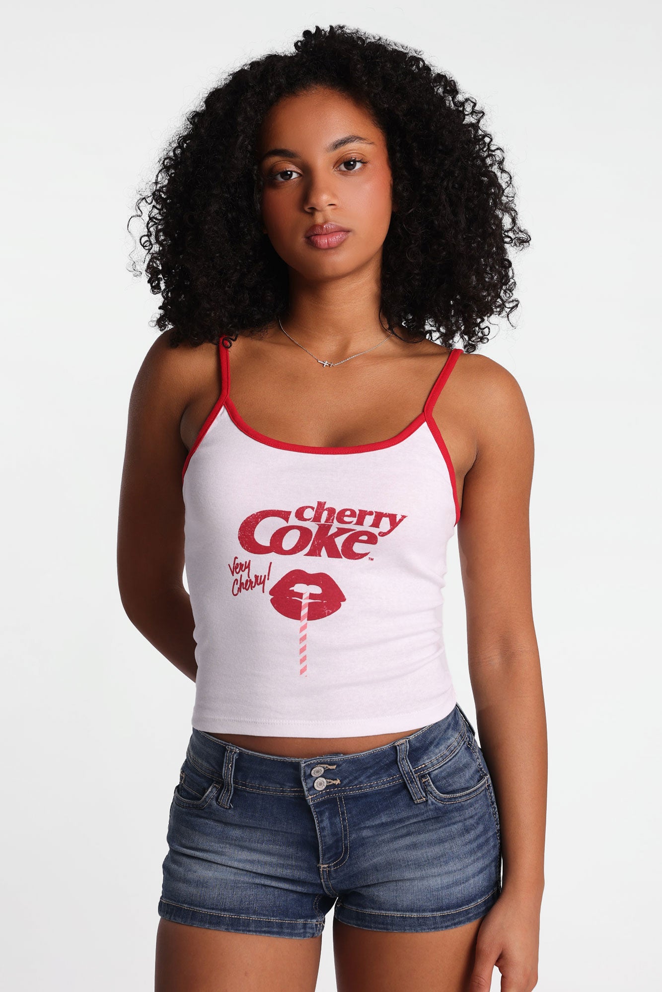 Cherry Coke Graphic Camisole - White /